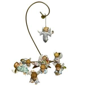 Ashton Drake Vintage 1998 1999 Gifts from Above Angel Cherub Ornaments -Set of 8